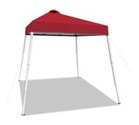 SAILARY Tenda a baldacchino con chiusura centrale, gambe oblique, zaino, facile parasole per esterni, per eventi, feste, campeggio (rosso)