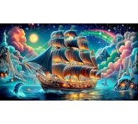 sailboat 1000 pezzi Puzzle per tutta la famiglia Regalo per donne e uomini Carta riciclata Sfida di gioco educativo Gioco stimolante 38x52cm/1000pcs