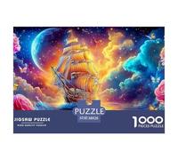 Sailboat Night Voyage Puzzle Della Collezione Museo - Edizione Da 1000 Pezzi Con Fedeli Riproduzioni Di Opere D'Arte - Regalo Educativo E Di Qualità (12+) 38x26cm/1000pcs