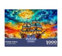 Sailboat Puzzle 1000 Pièces Pour Adultes Et Enfants Dès 14 Ans Jeux De Défi Jouets Éducatifs Fantasy Divertissement Créatif Cadeau Classiques Décoration De La Maison 38x26cm/1000pcs