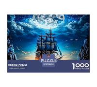 Sailboat Puzzle De 1000 Pièces Pour Adultes Et Enfants Dès 14 Ans Jeu De Patience Et De Réflexion Fantasy Divertissement Créatif Cadeau Classiques - Activité Familiale Parfaite 38x26cm/1000pcs