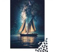 Sailboat Under Stars 1000 Pezzi Cartone Extra Spesso Puzzle Fai Da Te Per Adulti E Bambini Da 12 Anni Gioco Di Famiglia Divertente E Impegnativo 70x50cm/1000pcs