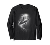 Sailfish Marlin Subacquea Oceano Pesca Scena Maglia a Manica
