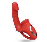 SaiLiN Vibratore a Lingua Massa Estendibile con Funzione Riscaldamento e 10 Velocità per Rilassamento e Benessere Vida Intima - Dispositivo di Massa io istico per Adulti