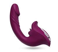 SaiLiN Vibratore per Don Estensibile con 7 Modalità di Vibrazione, Massa Elettrico per Relax e Benessere Vida Intima, Giocattolo Adulti Silicone Sicuro