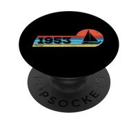 Sailing barca a vela nato nel 1953 compleanno Yachting Vela PopSockets PopGrip Adesivo