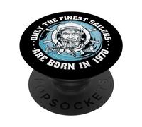 Sailing barca a vela nato nel 1970 compleanno Yachting Vela PopSockets PopGrip Adesivo