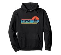 Sailing barca a vela nato nel 1974 compleanno Yachting Vela Felpa con Cappuccio