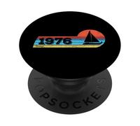 Sailing barca a vela nato nel 1976 compleanno Yachting Vela PopSockets PopGrip Adesivo