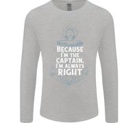 Sailing Captain Narrow Boat Barge Sailor Uomo Long Sleeve T-Shirt