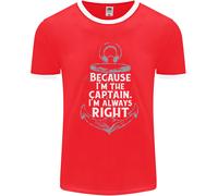 Sailing Captain Narrow Boat Barge Sailor Uomo Ringer T-Shirt FotL