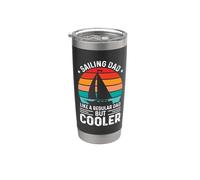 Sailing Dad Like A Regular Dad But Cooler For Fathers Day Bicchiere termico in acciaio inox doppia parete