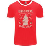 Sailing King Of The Ocean Sailor Boat Uomo Ringer T-Shirt FotL