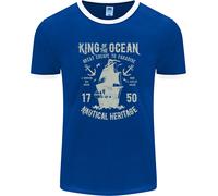 Sailing King Of The Ocean Sailor Boat Uomo Ringer T-Shirt FotL