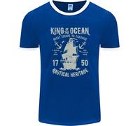 Sailing King Of The Ocean Sailor Boat Uomo Ringer T-Shirt FotL