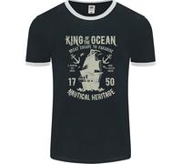 Sailing King Of The Ocean Sailor Boat Uomo Ringer T-Shirt FotL