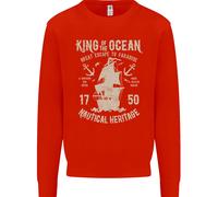 Sailing King Of The Ocean Sailor Boat Uomo Sweatshirt Jumper