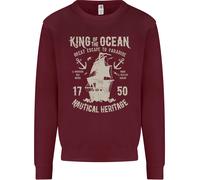 Sailing King Of The Ocean Sailor Boat Uomo Sweatshirt Jumper