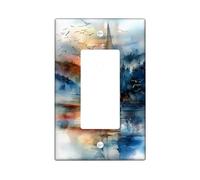 Sailing Sunset Light Switch Cover Piastra/Outlet Covers, Blue Ocean Paesaggio per la decorazione domestica, Piastre da parete termoplastiche, Dimensioni standard Single Rocker
