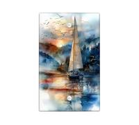 Sailing Sunset Light Switch Cover Plate/Outlet Covers, Blue Ocean Landscape for Home Decor, Placche da parete in materiale termoplastico, Piastra di copertura vuota di dimensioni standard