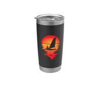 Sailing Yachting sunset Barca vela Veliero vela Marinai Bicchiere termico in acciaio inox doppia parete