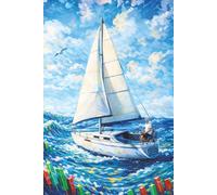 Sailingboat in the Candlestick Ocean Notebook: A Lined Notebook for Ideas, Notes, and Strategies