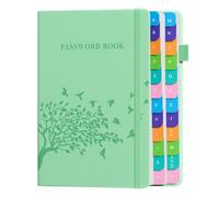 Sailingvan Libro delle password con linguette alfabetiche, di piccole | Libro Password Keeper con copertina rigida in pelle PU per anziani, diario di bordo per indirizzi Internet
