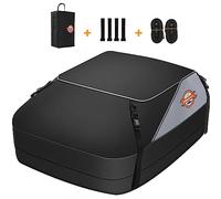 Sailnovo Box da Tetto Auto Box Portapacchi Auto Pieghevole Impermeabile Resistente 1000D 425L con 4*Gancio per Porta, 6*Cinghie Rinforzate Regolabile, Borsa di Stoccaggio (425L/ Nylon 1000D)