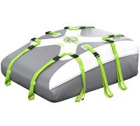 Sailnovo Box da Tetto per Auto Pieghevole 20 piedi cubi Portapacchi Impermeabile Adatto Per Auto Senza Portapacchi con tappetino antiscivolo (Grigio-Verde)