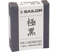 Sailor - Cartucce di inchiostro per penna stilografica, 12 cartucce, Nero, Fine