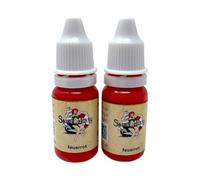 SAILOR JERRY rosso fuoco 2 x 10 ml - vegano - Reach DE + certificato - colore tedesco per tatuaggi - INKgrafiX® Tattoo Ink, rosso