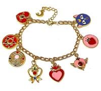 Sailor Moon Bracciale Spille Luna Anime Bunny Chibiusa Cristallo D'Argento Manga