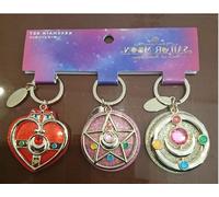 Sailor Moon Compact Keychain 3 Set Metallo Oro Universal Studios Japan Limited