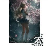 Sailor Moon Puzzle in Legno 1000 Pezzi Puzzle Adulto Per Gioco Familiare Regalo Per Amore E Amico Divertimento Gioco Decorazione Interna Unica Stress Relief 1000pcs (75x50cm)
