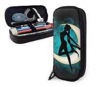 Sailor Moon1 Astuccio in pelle con cerniera, astuccio per matite, adatto per scuola, lavoro e ufficio