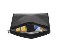 SailorMoon Borsa portadocumenti ignifuga, 38 x 28 cm, resistente al fuoco, con chiusura lampo impermeabile, rivestimento in tessuto di silicone, resistente al calore fino a 2000 °C, colore: argento