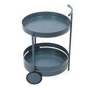 SailorMoon Carrello da portata, 40 x 61 m, rotondo a due piani, con 2 ruote, capacità di carico di 6,21 kg, per cucina, soggiorno e ufficio, blu