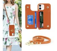 SailorTech Custodia per iPhone 12 Mini con porta carte di credito, custodia in pelle per iPhone 12 Mini, con supporto ad anello, con cavalletto e scomparti per carte di credito, per iPhone 12 Mini,
