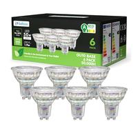 Sailsco Clase A GU10 LED Spot Bombilla Blanco Cálido 1.9W 2700K 345 Lumen,GU10 Bombilla de Ahorro de Energía 50W Lámpara Incandescente de Repuesto,ángulo de haz 36°,No Regulable LED Bombillas,6 Piezas