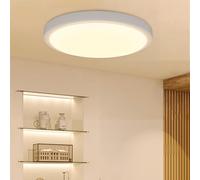 sailsco Plafoniera LED Soffitto,Fonti luminose 16W 3360LM, Plafoniera Bagno IP44 Impermeabile Rotonda Ø27CM,3000K Calda per Cameretta Balcone,1 Pcs(Contiene una Sorgente di Luce di Classe A)