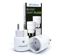 Sailsco Prese intelligenti Matter con consumo energetico, presa WiFi Smart Home, compatibile con Apple HomeKit, Alexa e Google, controllo vocale, accesso remoto, nessun hub richiesto, Mini 2Pack