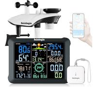 Sainlogic SA9 Plus Smart WiFi Stazioni meteorologiche wireless per interni ed esterni sensore previsioni meteo 24/7 di Weatherseed AI