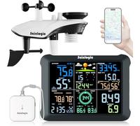 Sainlogic Smart Wetterstation WLAN, Drahtloser Innen-Außen-Sensor, Weatherseed® AI, Wetterstation mit Regenmesser, UV, Warnungen & 2-jähriger Datenexport(Nur 2.4GHz)