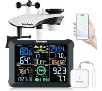 Sainlogic Stazione Meteo Intelligente SA9Plus WiFi, Sensore Senza Fili Interno/Esterno, Previsione Meteo 24/7 da Weatherseed® AI, UV, Allarmi e Esportazione Dati per 2 Anni
