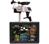 Sainlogic Stazione Meteo Wireless con Sensore Esterno, 8 in 1 Stazione Meteo Wireless con Previsioni Meteo, Temperatura, Pressione dell'aria, Umidità, Indicatore del Vento, Collettore di Pioggia