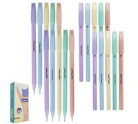 SAINO Primo+ - Penne a sfera, blu, punta fine (0,7 mm), confezione da 20, comode penne a sfera, scrittura fine, perfette per scuola, ufficio, casa, lavoro, uso quotidiano