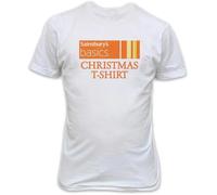Sainsburys Basics Christmas T-Shirt - Design Funny Present Gift Secret White Men's