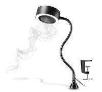 SainSmart Assorbifumo Magnetico a Saldare con Luci a LED, Collo di Cigno in Acciaio Inossidabile con Memoria e Morsetto da Tavolo Sostituibile, Ventola Estrattore di Fumi Portatile