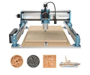 SainSmart Genmitsu 4040-PRO MAX Router CNC, Trimmer 710W e Azionato da Guida Lineare, Area di Lavoro 410 x 405 x 77mm, per Taglio e Fresatura di Legno Metallo Acrilico, Controllo GRBL