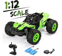 SainSmart Jr. RC Fuoristrada 1:12 Telecomando Auto Passeggino con Due Batterie Ricaricabili, Elettrico Off Road Ad Alta Velocità Monster Tuck 25KM/h per All'aperto Giocattoli Bambini, Verde